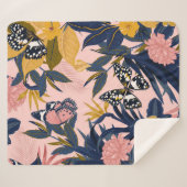 美しいシームレス芸術的な熱帯パターン シェルパブランケット (正面(横))