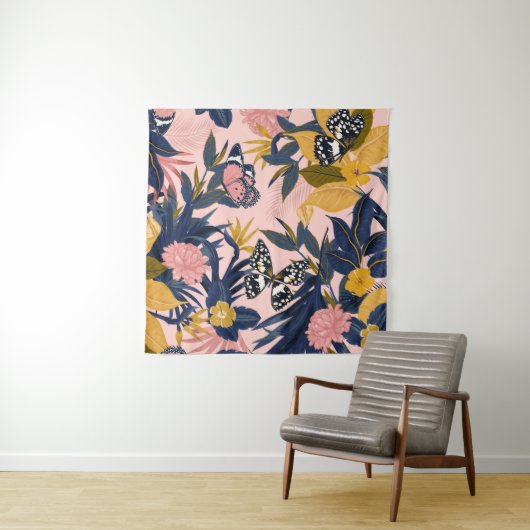 美しいシームレス芸術的な熱帯パターン タペストリー (インサイチュ)