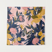 美しいシームレス芸術的な熱帯パターン タペストリー (正面)