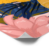 美しいシームレス芸術的な熱帯パターン ポスター (角)