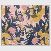 美しいシームレス芸術的な熱帯パターン ラッピングペーパー (フラット)