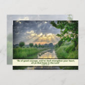 美しいシーン聖書メッセージカスタム文字 ポストカード (正面/裏面)