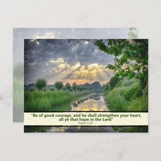 美しいシーン聖書メッセージカスタム文字 ポストカード (正面/裏面)