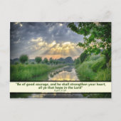 美しいシーン聖書メッセージカスタム文字 ポストカード (正面)