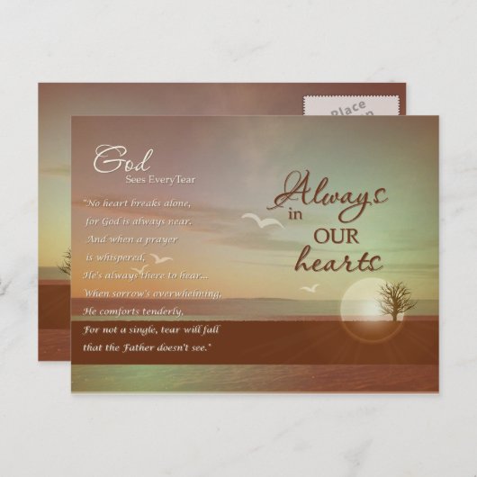 美しいシーン – 悔やみや弔慰カード ポストカード (正面/裏面)