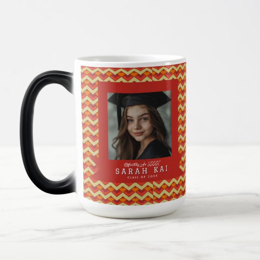 美しいジグザグプリントの卒業コーヒー モーフィングマグカップ (左)