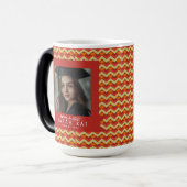 美しいジグザグプリントの卒業コーヒー モーフィングマグカップ (正面左)