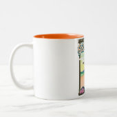 美しいジブラルタル旅行のポスター ツートーンマグカップ (左)