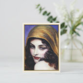 美しいジプシーの少女が描かれたポストカードアート ポストカード (スタンド正面)