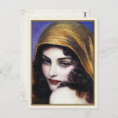 美しいジプシーの少女が描かれたポストカードアート ポストカード (正面/裏面)