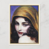 美しいジプシーの少女が描かれたポストカードアート ポストカード (正面)