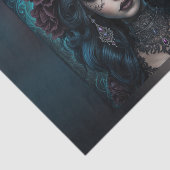 美しいジプシー占い師の女性のデコパージュ 薄葉紙 (詳細)