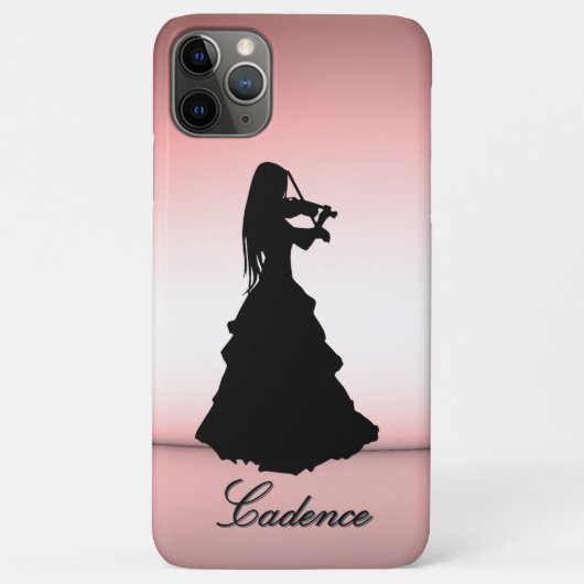 美しいジプシー娘 バイオリン奏者 名前入れ Case-Mate iPhoneケース (裏面)