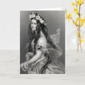 美しいジプシー花嫁の結婚式の日のヴィンテージ写真 カード (黄色い花)