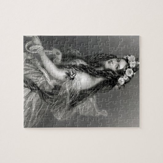 美しいジプシー花嫁の結婚式の日のヴィンテージ写真 ジグソーパズル (横)