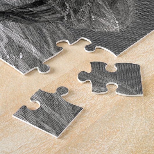 美しいジプシー花嫁の結婚式の日のヴィンテージ写真 ジグソーパズル (側面)