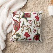 美しいジャコビーン刺繍枕 クッション (ブランケット)