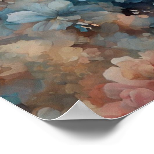 美しいジャスミンフラワーガール ポスター (角)