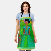 美しいジャマイカ人女性 エプロン (着用した状態)