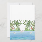 美しいジャングルの川のベビーシャワー 招待状 (裏面)