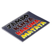 美しいジャンボケニア ハクナマタタ ラブリーアート ノートブック (左側)