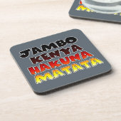 美しいジャンボケニヤハクナマタラブルアート コースター (左側)