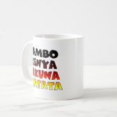 美しいジャンボケニヤハクナマタラブルアート コーヒーマグカップ (正面左)