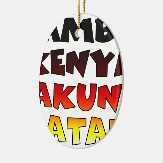 美しいジャンボケニヤハクナマタラブルアート セラミックオーナメント (左)