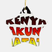 美しいジャンボケニヤハクナマタラブルアート セラミックオーナメント (正面)