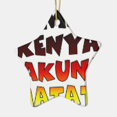 美しいジャンボケニヤハクナマタラブルアート セラミックオーナメント (左)