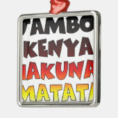 美しいジャンボケニヤハクナマタラブルアート メタルオーナメント (左)