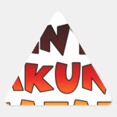 美しいジャンボケニヤハクナマタラブルアート 三角形シール (正面)