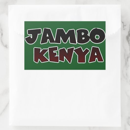 美しいジャンボケニヤハクナマタラブルアート 長方形シール (バッグ)