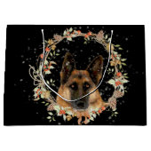 美しいジャーマン・シェパードの休日のギフトバッグ ラージペーパーバッグ (正面)