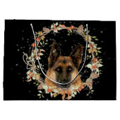 美しいジャーマン・シェパードの休日のギフトバッグ ラージペーパーバッグ (裏面)