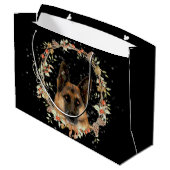 美しいジャーマン・シェパードの休日のギフトバッグ ラージペーパーバッグ (裏面アングル)