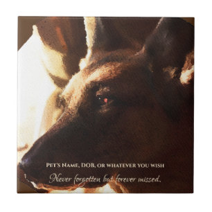 美しいジャーマン・シェパードの記念のセラミックタイル タイル