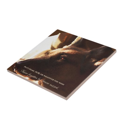 美しいジャーマン・シェパードの記念のセラミックタイル タイル (側面)