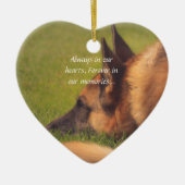 美しいジャーマン・シェパード失ったペットオーナメント セラミックオーナメント (正面)