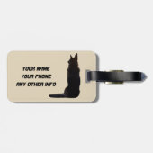 美しいジャーマン・シェパード犬 ラゲッジタグ (裏面横)