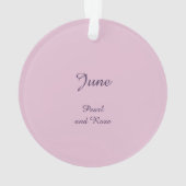 美しいジューンフェアリーのバラ オーナメント (裏面)