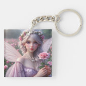 美しいジューンフェアリーのバラ キーホルダー (裏面)