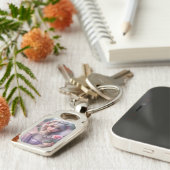 美しいジューンフェアリーのバラ キーホルダー (側面)