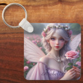 美しいジューンフェアリーのバラ キーホルダー (正面)