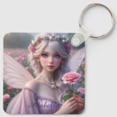 美しいジューンフェアリーのバラ キーホルダー (裏面)
