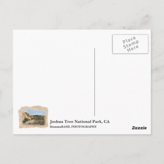 美しいジョシュアの木はがき! ポストカード (裏面)