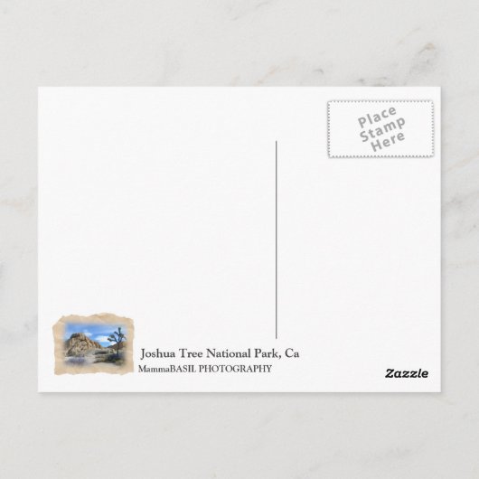 美しいジョシュアの木はがき! ポストカード (裏面)