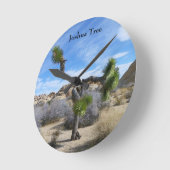 美しいジョシュアツリーの時計! ラウンド壁時計 (傾斜)
