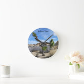 美しいジョシュアツリーの時計! ラウンド壁時計 (ホーム)