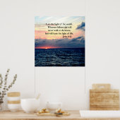 美しいジョン8:12日の出の写真 ポスター (キッチン)